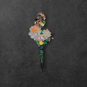 Elegant Multicolor Zebra Floral Pen